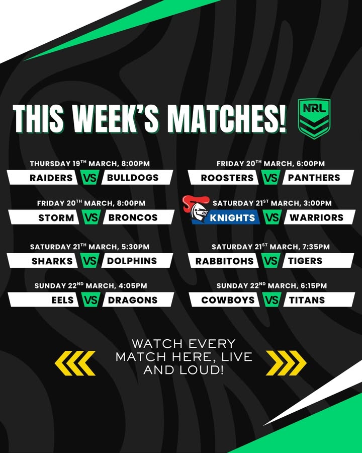 Featured image for “Watch NRL Live at Karuah RSL – This Week’s Matches”