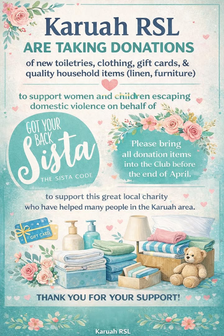 Featured image for “Donate to Got Your Back Sista at Karuah RSL This April”