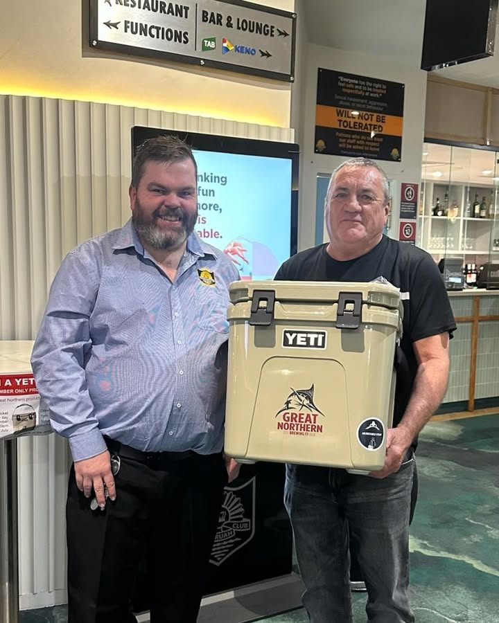 Featured image for “Wayne Wins a Great Northern YETI Esky at Karuah RSL”