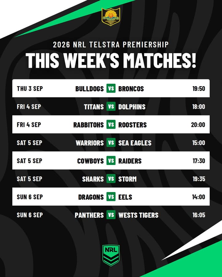 Featured image for “2026 NRL Telstra Premiership This Week’s Matches at Karuah RSL”