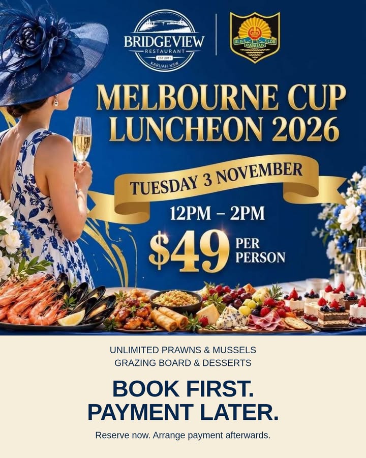 Featured image for “Melbourne Cup Luncheon at Karuah RSL – Book Now, Pay Later”